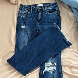 Flying Monkey Women's Dark Blue Flare Jeans